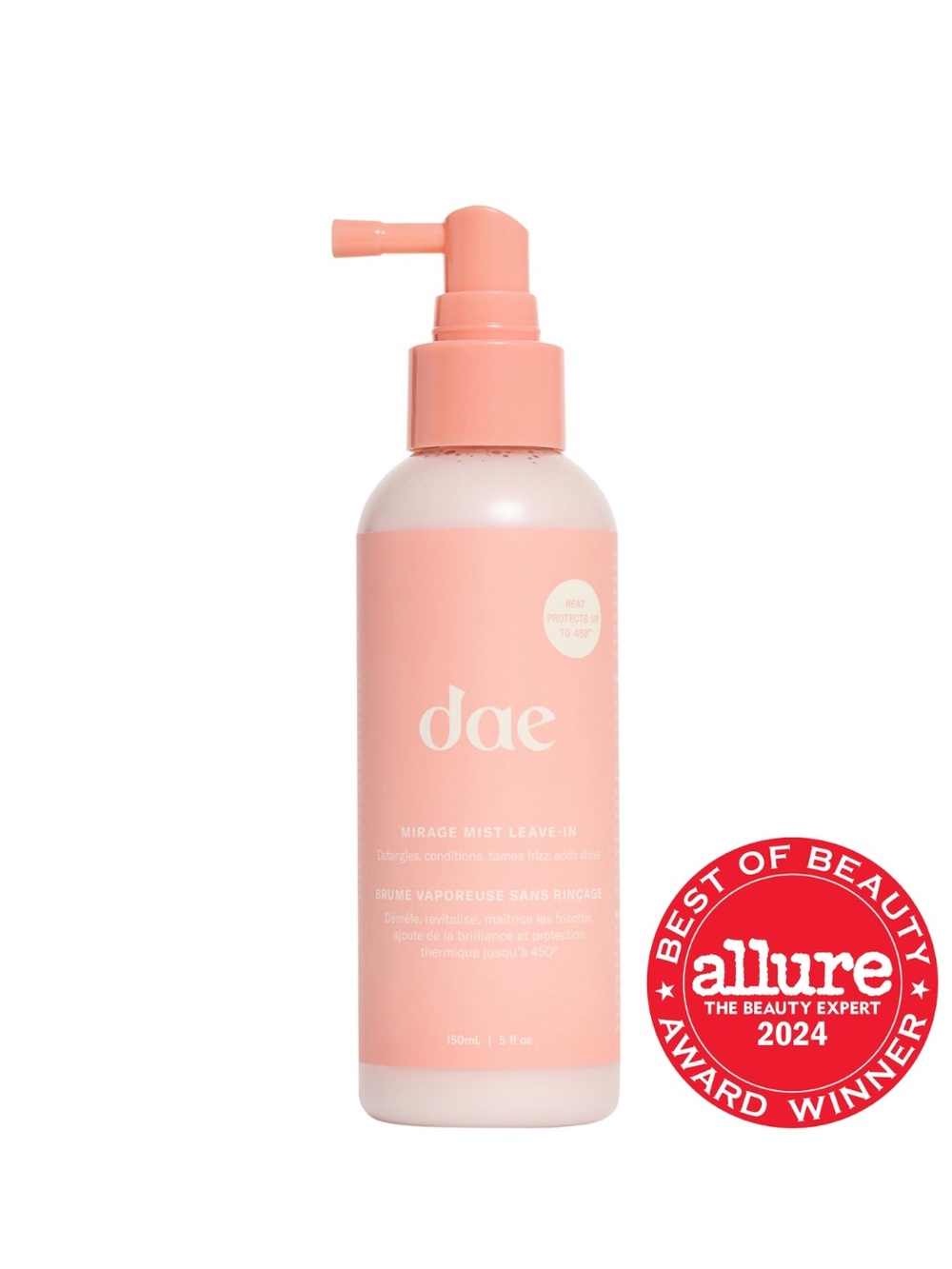dae Mirage Mist Leave-In Spray and Heat Protectant — Peach